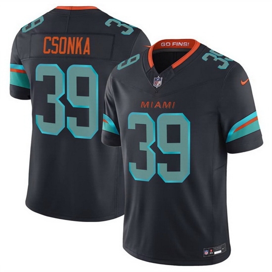 Men Miami Dolphins #39 Csonka Blue Nike 2025 Limited Nike NFL Jersey 006->miami dolphins->NFL Jersey